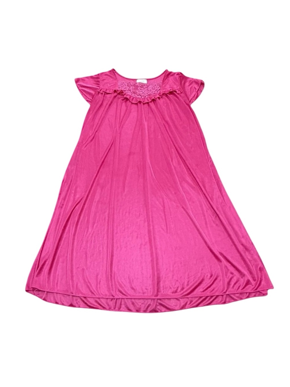 Women’s Vintage Lati Fashion Pink Silk Nightgown 1990s